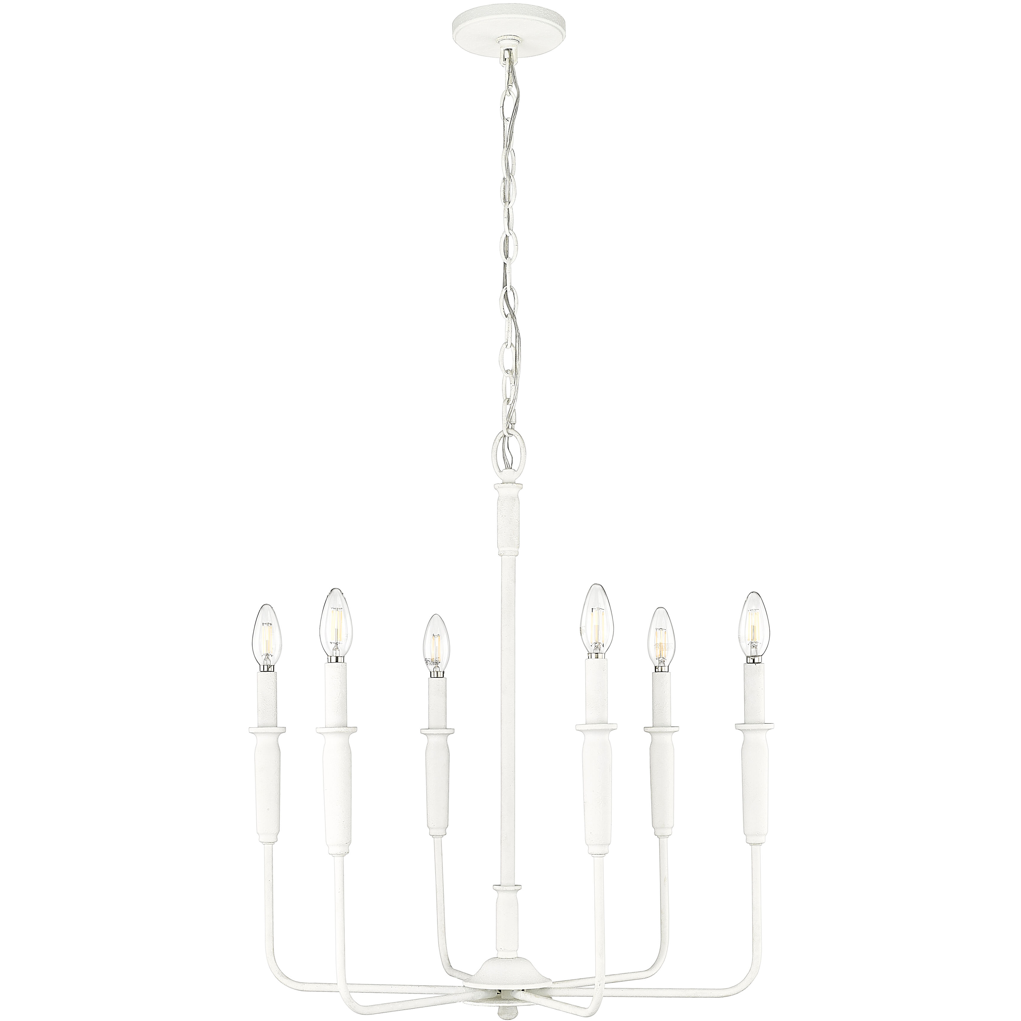 Savanne 6 Light 24.1 inch Textured White Chandelier Ceiling Light